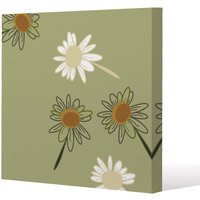Benjamin Tate Design Patterns & shapes in the style of scrapbooking (Canvas Print) / 90 x 90 x 4cm in Natural | Size: 90 x 90 x 4 cm