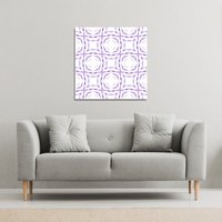Benjamin Tate Design Purple brilliant boho (Canvas Print) / 127 x 127 x 4cm in Natural | Size: 127 x 127 x 4 cm