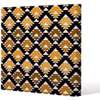 Benjamin Tate Design Repeated triangles geometric background (Canvas Print) / 77 x 77 x 4cm in Natural | Size: 77 x 77 x 4 cm