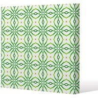 Benjamin Tate Design sGreen alluring boho chic (Canvas Print) / 90 x 90 x 4cm in Natural | Size: 90 x 90 x 4 cm