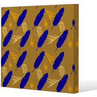 Benjamin Tate Design Trendy Tropical Elegant Male Shirt Female Dress Texture (Canvas Print) / 46 x 46 x 4cm in Natural | Size: 46 x 46 x 4 cm