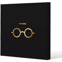 Benjamin Tate Design Unread gold (Canvas Print) / 127 x 127 x 4cm in Natural | Size: 127 x 127 x 4 cm