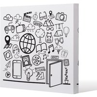 Benjamin Tate Design Experience outside door (Canvas Print) / 90 x 90 x 4cm in Natural | Size: 90 x 90 x 4 cm
