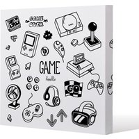 Benjamin Tate Design Game doodles (Canvas Print) / 101 x 101 x 4cm in Natural | Size: 101 x 101 x 4 cm