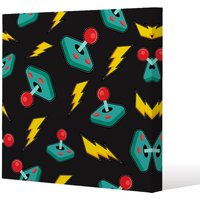 Benjamin Tate Design Retro video game joystick (Canvas Print) / 61 x 61 x 4cm in Natural | Size: 61 x 61 x 4 cm