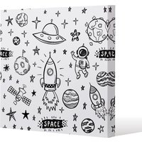 Benjamin Tate Design Doodle space (Canvas Print) / 77 x 77 x 4cm in Natural | Size: 77 x 77 x 4 cm