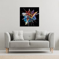 Benjamin Tate Design Colorful explosion isolated (Canvas Print) / 127 x 127 x 4cm in Natural | Size: 127 x 127 x 4 cm