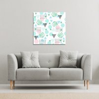 Benjamin Tate Design Geometric shapes (Canvas Print) / 127 x 127 x 4cm in Natural | Size: 127 x 127 x 4 cm