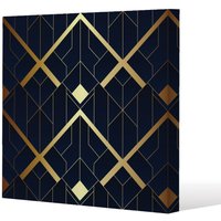 Benjamin Tate Design Luxury gold art deco (Canvas Print) / 101 x 101 x 4cm in Natural | Size: 101 x 101 x 4 cm