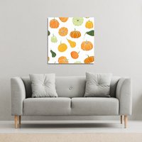 Benjamin Tate Design Pumpkin illustrations (Canvas Print) / 77 x 77 x 4cm in Natural | Size: 77 x 77 x 4 cm