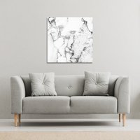 Benjamin Tate Design White Marble Texture (Canvas Print) / 77 x 77 x 4cm in Natural | Size: 77 x 77 x 4 cm