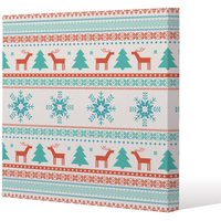 Benjamin Tate Design Christmas traditional knitted (canvas) / 46 x 46 x 4cm in Natural | Size: 46 x 46 x 4 cm