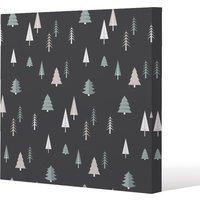 Benjamin Tate Design Christmas winter forest (canvas) / 101 x 101 x 4cm in Natural | Size: 101 x 101 x 4 cm