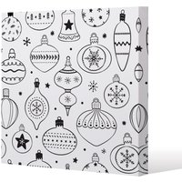 Benjamin Tate Design Hand drawn christmas decorations (canvas) / 120x 120 x 4cm in Natural | Size: 120x 120 x 4 cm