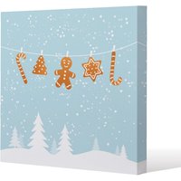 Benjamin Tate Design Hanging ginger breads (canvas) / 46 x 46 x 4cm in Natural | Size: 46 x 46 x 4 cm