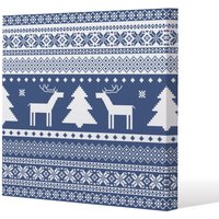 Benjamin Tate Design Knitted ornamental pattern (canvas) / 46 x 46 x 4cm in Natural | Size: 46 x 46 x 4 cm
