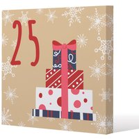 Benjamin Tate Design Advent calendar 25 days of christmas (canvas) / 114 x 114 x 4cm in Natural | Size: 114 x 114 x 4 cm