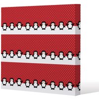 Benjamin Tate Design Penguins (canvas) / 120x 120 x 4cm in Natural | Size: 120x 120 x 4 cm