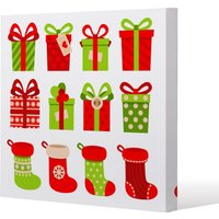 Benjamin Tate Design Stylish set of gifts (canvas) / 101 x 101 x 4cm in Natural | Size: 101 x 101 x 4 cm