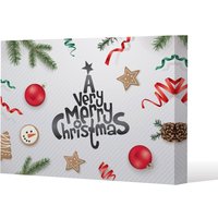 Benjamin Tate Design Christmas greeting design (canvas) / 114 x 77 x 4cm in Natural | Size: 114 x 77 x 4 cm
