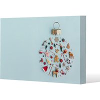 Benjamin Tate Design Christmas objects laid out (canvas) / 114 x 77 x 4cm in Natural | Size: 114 x 77 x 4 cm