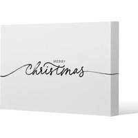 Benjamin Tate Design Merry christmas hand drawn lettering (canvas) / 101 x 77 x 4cm in Natural | Size: 101 x 77 x 4 cm
