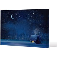 Benjamin Tate Design Night winter landscape (canvas) / 152 x 101 x 4cm in Natural | Size: 152 x 101 x 4 cm