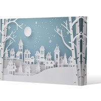 Benjamin Tate Design Winter snow urban countryside (canvas) / 46 x 31 x 4cm in Natural | Size: 46 x 31 x 4 cm