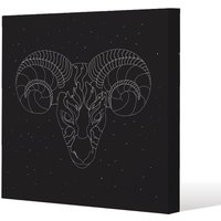 Benjamin Tate Design Aries zodiac sign (canvas) / 101 x 101 x 4cm in Natural | Size: 101 x 101 x 4 cm