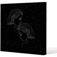 Benjamin Tate Design Gemini zodiac sign (canvas) / 77 x 77 x 4cm in Natural | Size: 77 x 77 x 4 cm