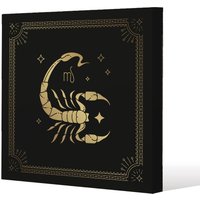Benjamin Tate Design Zodiac scorpio horoscope in black & gold (canvas) / 120x 120 x 4cm in Natural | Size: 120x 120 x 4 cm