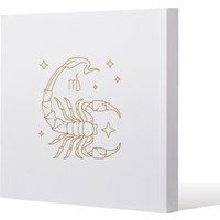 Benjamin Tate Design Zodiac scorpio horoscope in gold & white (canvas) / 114 x 114 x 4cm in Natural | Size: 114 x 114 x 4 cm