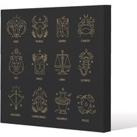 Benjamin Tate Design Zodiac sign set (canvas) / 46 x 46 x 4cm in Natural | Size: 46 x 46 x 4 cm