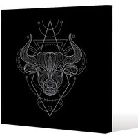 Benjamin Tate Design Zodiac taurus geometric (canvas) / 120x 120 x 4cm in Natural | Size: 120x 120 x 4 cm