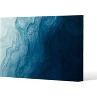 Benjamin Tate Design abstract blue liquid fluid (Canvas Print) / 31 x 41 x 4cm in Natural | Size: 31 x 41 x 4 cm