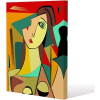 Benjamin Tate Design abstract portrait (Canvas Print) / 152 x 101 x 4cm in Natural | Size: 152 x 101 x 4 cm