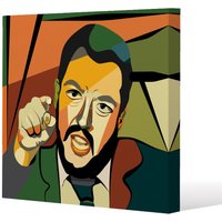 Benjamin Tate Design cubism art style, politician (Canvas Print) / 90 x 90 x 4cm in Natural | Size: 90 x 90 x 4 cm