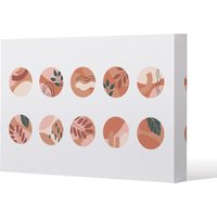 Benjamin Tate Design plant & textures in autumn style (Canvas Print) / 46 x 31 x 4cm in Natural | Size: 46 x 31 x 4 cm
