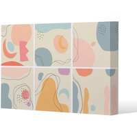 Benjamin Tate Design various shapes & doodle objects (Canvas Print) / 31 x 41 x 4cm in Natural | Size: 31 x 41 x 4 cm