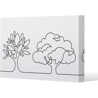 Benjamin Tate Design line drawing of trees (Canvas Print) / 46 x 31 x 4cm in Natural | Size: 46 x 31 x 4 cm