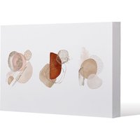Benjamin Tate Design ivory, beige watercolor Illustration & gold elements (Canvas Print) / 77 x 51 x 4cm in Natural | Size: 77 x 51 x 4 cm