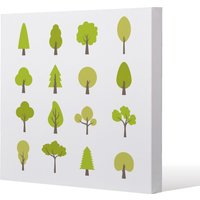 Benjamin Tate Design Tree Illustrations (Canvas Print) / 77 x 77 x 4cm in Natural | Size: 77 x 77 x 4 cm