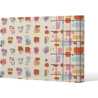 Benjamin Tate Design Leaves & Flowers, Abstract shapes (Canvas Print) / 101 x 77 x 4cm in Natural | Size: 101 x 77 x 4 cm
