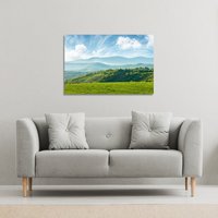 Benjamin Tate Design panorama of beautiful countryside of romania (Canvas Print) / 101 x 77 x 4cm in Natural | Size: 101 x 77 x 4 cm