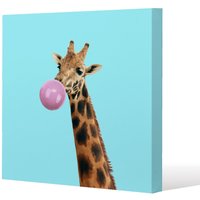 Benjamin Tate Design bubble gum on color background (Canvas Print) / 101 x 101 x 4cm in Natural | Size: 101 x 101 x 4 cm
