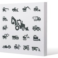 Benjamin Tate Design Construction equipment (Canvas Print) / 101 x 101 x 4cm in Natural | Size: 101 x 101 x 4 cm