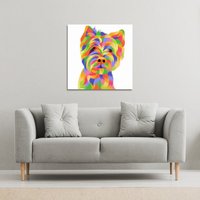 Benjamin Tate Design Amazing Illustration Dog (Canvas Print) / 127 x 127 x 4cm in Natural | Size: 127 x 127 x 4 cm