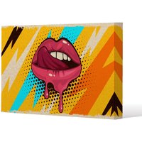 Benjamin Tate Design pop art retro vintage colorful background (Canvas Print) / 127 x 101 x 4cm in Natural | Size: 127 x 101 x 4 cm