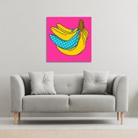 Benjamin Tate Design Pop art banana (Canvas Print) / 127 x 127 x 4cm in Natural | Size: 127 x 127 x 4 cm