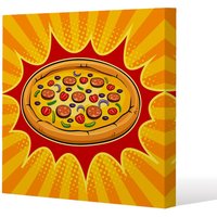 Benjamin Tate Design art retro (Canvas Print) / 77 x 77 x 4cm in Natural | Size: 77 x 77 x 4 cm